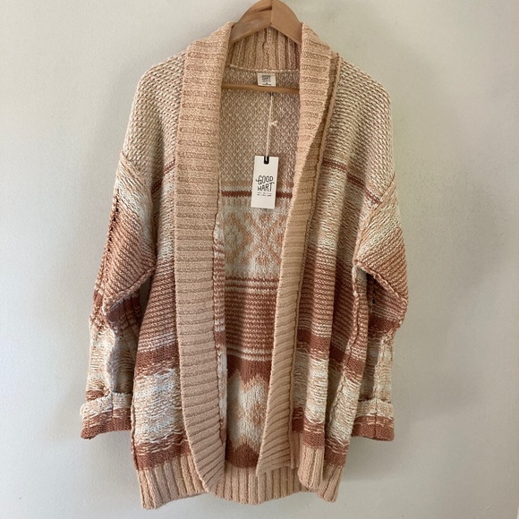 Matilda Jane Sweaters - Matilda Jane Tan and Cream Cardigan